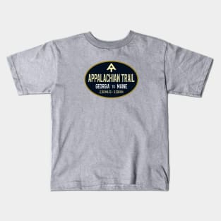 Appalachian Trail - Georgia to Maine - Dark Blue Oval Kids T-Shirt